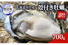 訳あり 北海道 厚岸産 殻付き 牡蠣 700g