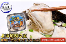 北海道 厚岸産 牡蠣 むいちゃいました！ わや ( 生食用 ) 500g×2 (合計1kg) カキ むき身