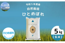 令和5年産 自然栽培【玄米】ひとめぼれ5kg×1