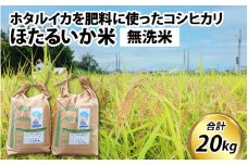 【訳あり】ほたるいか米（無洗米20kg）【通年発送】