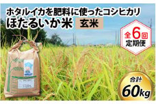 【訳あり】ほたるいか米（玄米10kg）×6回 計60kg【6ヶ月定期便】