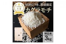 [№5784-0599]【日本農業賞大賞】もち米3kg精白米(カグラモチ)