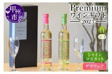Premiumワインギフト（白）500ml×2本『シャインマスカットワイン＋デラウェアワイン』～2023～（HO）B16-776