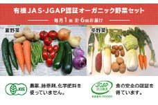 １３１０　野菜 オーガニック 野菜セット 有機JAS認証 旬の有機野菜 ９～１２袋 毎月1回  計６回お届け 定期便 しあわせ野菜畑 