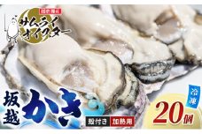 牡蠣 坂越かき 【冷凍】 殻付き 20個(加熱用)サムライオイスター 冬牡蠣