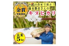 米 令和5年産 稲美金賞農家 藤本勝彦さんのキヌヒカリ玄米5kg お米 こめ コメ