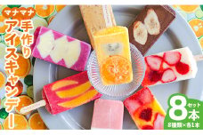 マナマナ 手作りアイスキャンデー 8本入り - 氷菓 フルーツ アイスキャンディー バラエティセット 詰め合わせ お楽しみ おやつ デザート 果物 ys-0016