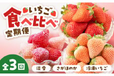 【先行予約】【全3回】赤白 いちご 食べ比べ 定期便【岸川農園】 [IAP030]