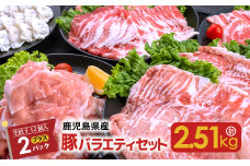鹿児島県産豚バラエティセット2.51kg＋生餃子2P　K208-014